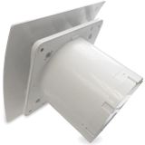 Badkamer Ventilator Pro Design - Standaard - 125mm - 170 m3/h - Gebogen Kunststof - Wit
