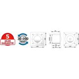 Badkamer Ventilator Pro Design - Standaard - 125mm - 170 m3/h - Gebogen Kunststof - Wit