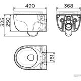 Clou hammock toiletzitting met deksel met soft closing systeem en quick release systeem mat wit 36x43x5.1 cm