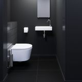 Clou InBe 1 Wandtoilet 48cm Incl Zitting Met Deksel Soft Closing En Quick Release Systeem Glanzend Wit Keramiek 36.5x48x38.1cm