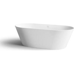 Clou Solium Vrijstaand Ligbad Met Overloop En Plug En Sifon Wit Aluit 175x80x53.5cm
