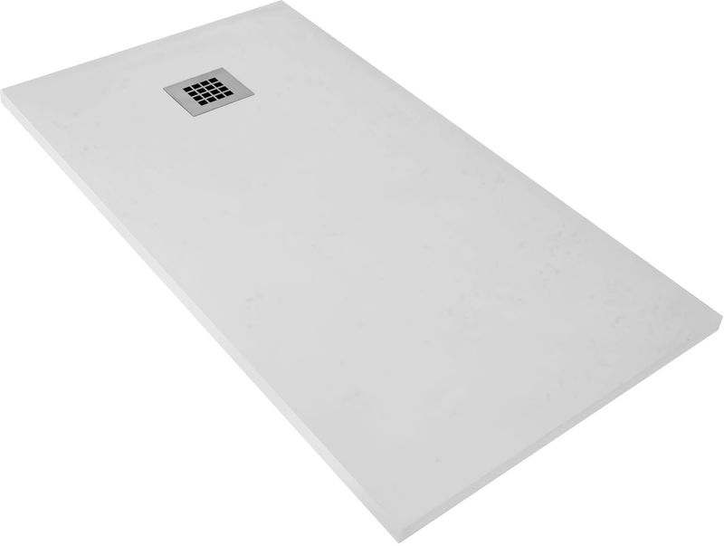 Douchebak bws elsa composiet anti-slip 160x90x3 cm mat wit