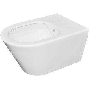 Wandcloset bws randloos 53 cm met bidet-functie wit