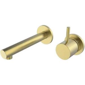 Boss & Wessing - Inbouw Wastafelmengkraan - Geborsteld Messing - Goud