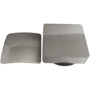 Badafvoerplug Set Boss & Wessing tbv Badoverloopcombinatie Met Vulfunctie Vierkant RVS