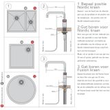 Quooker Nordic Square Twintaps met PRO3 VAQ-E Boiler RVS Quooker