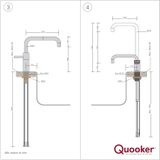 Quooker Nordic Square Twintaps met PRO3 VAQ-E Boiler RVS