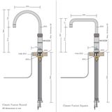 Quooker Classic Fusion Square RVS - losse kraan zonder boiler