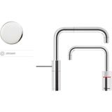 Quooker nordic square twintaps met combi boiler chroom