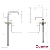 Quooker Nordic Square Twintaps met Combi Boiler RVS