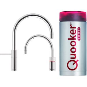 Quooker Nordic Round Twintaps met Combi + Boiler RVS
