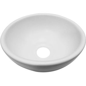 Waskom BWS Opbouw Rond Keramiek 20x9cm Mat Wit