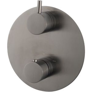 BWS Afbouwdeel Cemal Douche Thermostaat 2-Weg Rond Gunmetal