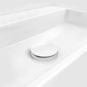 Clou - Mini Wash Me - Afvoerplug - Zwart Wit - Messing