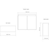 Fonteinmeubel BWS Meadow 60x50 cm Latte Incl. Topplaat BWS