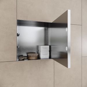 Boss & Wessing - Alfie - Inbouwnis - Geborsteld Staal - RVS 304