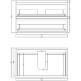 Badmeubel Boss & Wessing Paris 80 cm Compleet Geleverd Hoogglans Wit