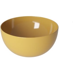 Ronde wastafel opbouw salenzi unica round 40x20 cm glans geel (inclusief bijpassende afvoerplug)