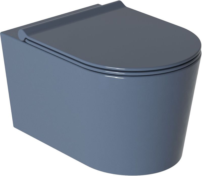 Wandcloset salenzi civita glans blauw