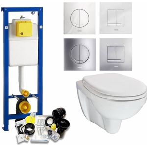 Xs Toiletset 26 Aqua Splash Trevi Compact Met Bril En Drukplaat
