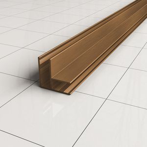 BWS - Mark - Hoekprofiel - Geborsteld Brons Koper - 200x1 Cm