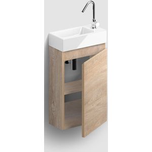 Clou - InBe - Fonteinset - Eiken - Glanzend Wit - Chroom