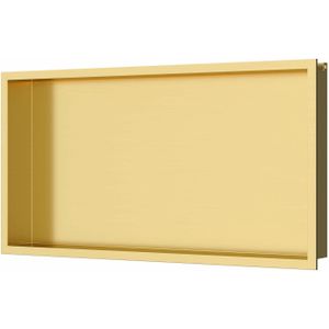 Inbouwnis - RVS Geborsteld Goud - PVD - Met LED Verlichting