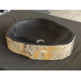 Waskom imso lavabo pilar stone lava steen 40x60x13 cm