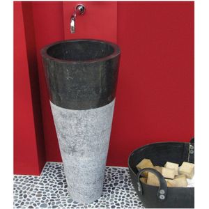Wastafel imso lavabo conico nero marmer 40x90 cm