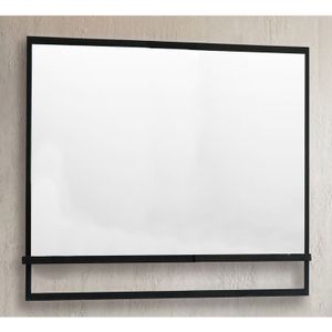 Badkamerspiegel casajoy 100x70 cm met planchet zwart