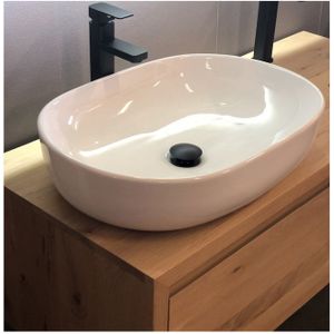 Waskom casajoy 60x42x15 cm keramiek milan wit
