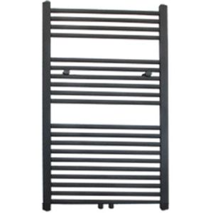 Radiator sanilux lydia 120x60 cm 773 watt midden-onder aansluiting grafiet (incl. Bevestigingsset, blindstop en ontluchter)