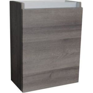 Fonteinkast Sanilux Aluminium Greeplijst Century Oak Scharnier Links 52x40x22 cm Sanilux