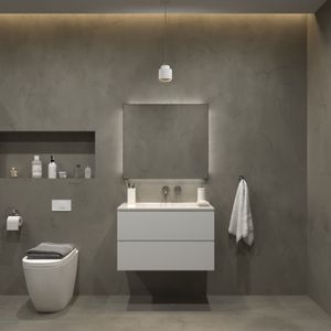 Badkamermeubelset Gliss Zeus 80 cm Mat Wit