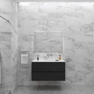 Badkamermeubelset Gliss Zeus 100 cm Zwart Eiken