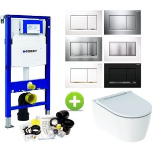 Geberit UP320 Toiletset set69 Geberit ONE Rimless Diepspoel Turboflush Wit met Sigma 30 drukplaat