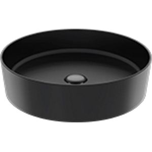 Waskom BWS Loop Opbouw Wastafel Rond 45 cm Mat Zwart