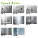 Geberit Sigma 8 (UP720) Toiletset set62 Mudo Rimless Met Sigma 01 Drukplaat