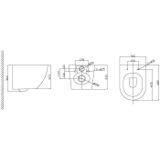 Geberit up720 toilset set compleet | inbouwreservoir | sigma 8 mudo rimless mat zwart | met drukplaat | set 65