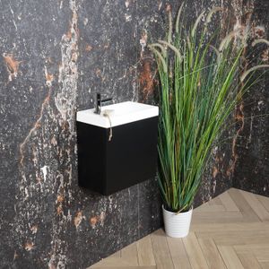 Bws fonteinmeubel | paris | 40 cm | fontein mat wit | mat zwart