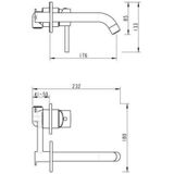 Wastafelmengkraan Sanilux Inbouw 18x23.2x13.3 cm Brons Geborsteld Sanilux