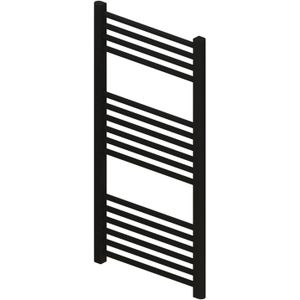 Radiator BWS Wingrave 100x50 cm Mat Zwart Zij-Onderaansluiting (496 Watt)