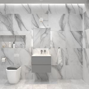 Badkamermeubelset Gliss Hermes 60 cm Beton Grijs