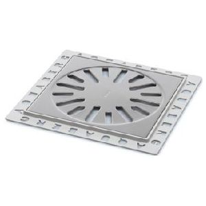 Renovatievloerput Rooster Aquaberg Met 1 Aansluiting 14.6x14.6x0.5 cm RVS