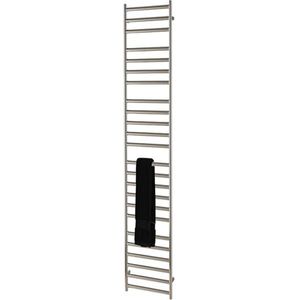 Eh design radiator athena met digitale thermosstaat 35x160 cm geborsteld rvs