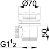 Badafvoer - Boss & Wessing - Clickwaste - Geborsteld Messing - Goud
