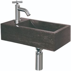 Fonteinset bws guilla 40x23x10.5 cm natuursteen rechts zwart
