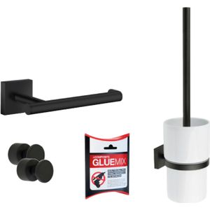 Toiletset accessoires smedbo smart pack house mat zwart