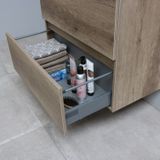 Badmeubelset bws salt 50x46 cm greeploos 2 lades met wastafel 1 kraangat scotch oak