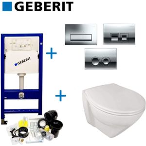 Geberit up100 toiletset set 72 sanindusa plus met delta drukplaat